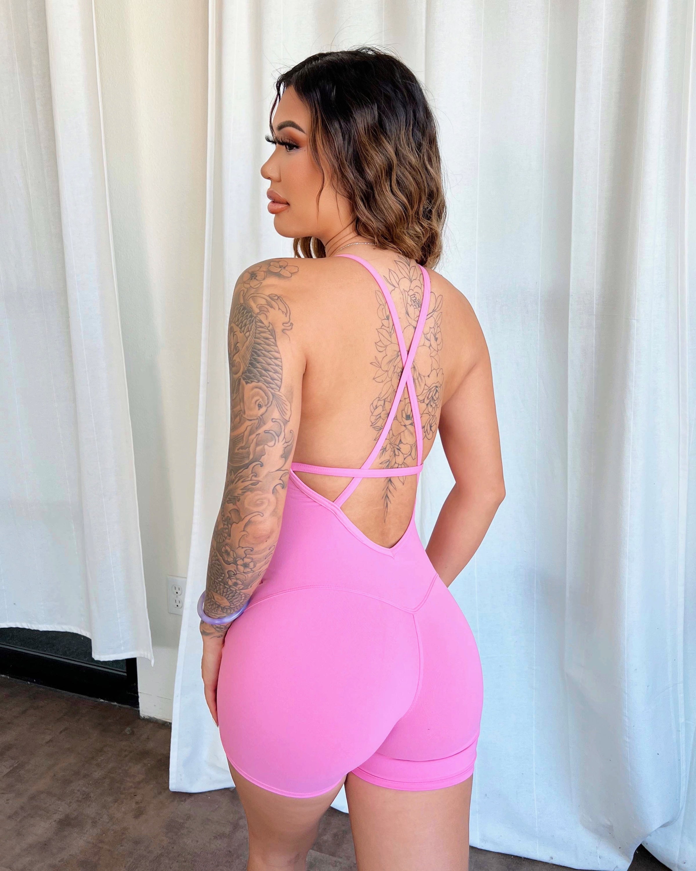 Rosalia Shorts Jumpsuit (Rosy Pink) – Shop MPE